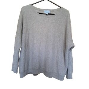 Ryllace Women's Cashmere Beige Long Sleeve Sweater Crewneck 1X